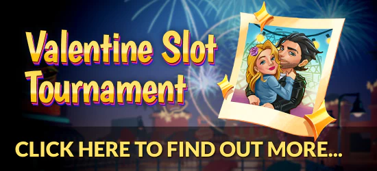 Promotion banner: IGP LITF Valentine Slot Tournament Feb 26. Love is in the Fair! Valentine Slot Tournament. Win Cash Spins Every Week in February!