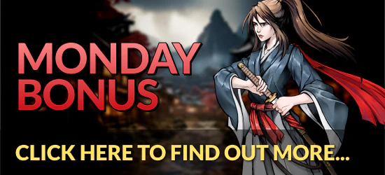 Promotion banner: IGP February 26 Monday. Get 75 Free Spins on Ronin’s Honour. Promo code "RONIN"